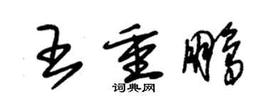 朱锡荣王重鹏草书个性签名怎么写
