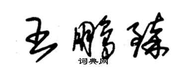 朱锡荣王鹏臻草书个性签名怎么写