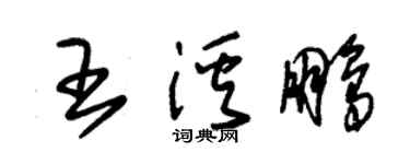 朱锡荣王溪鹏草书个性签名怎么写