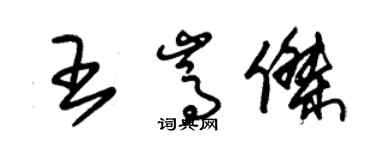 朱锡荣王嵩杰草书个性签名怎么写