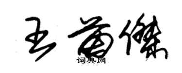 朱锡荣王苗杰草书个性签名怎么写