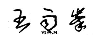 朱锡荣王雨峰草书个性签名怎么写