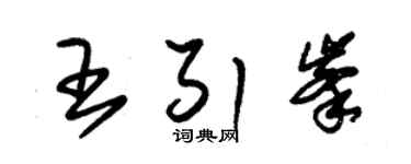 朱锡荣王引峰草书个性签名怎么写