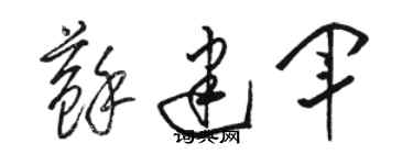 骆恒光苏建军草书个性签名怎么写