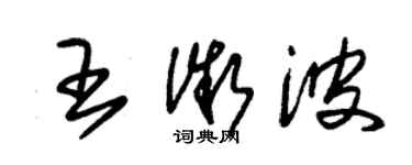 朱锡荣王微波草书个性签名怎么写