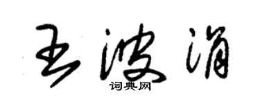 朱锡荣王波涓草书个性签名怎么写