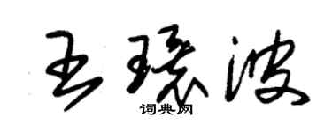 朱锡荣王环波草书个性签名怎么写