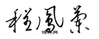 骆恒光程凤兰草书个性签名怎么写