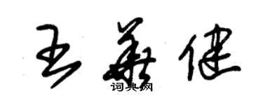 朱锡荣王华健草书个性签名怎么写