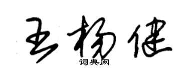 朱锡荣王杨健草书个性签名怎么写