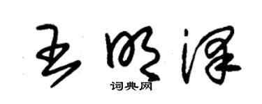 朱锡荣王明泽草书个性签名怎么写