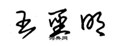 朱锡荣王圣明草书个性签名怎么写