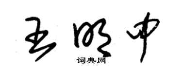 朱锡荣王明中草书个性签名怎么写