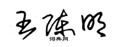 朱锡荣王陈明草书个性签名怎么写