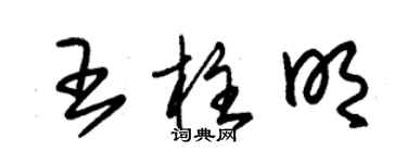朱锡荣王柱明草书个性签名怎么写