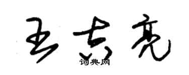 朱锡荣王吉亮草书个性签名怎么写