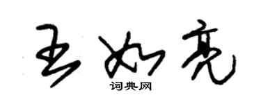 朱锡荣王如亮草书个性签名怎么写
