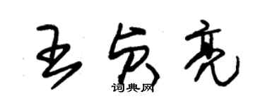 朱锡荣王贞亮草书个性签名怎么写