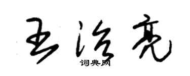 朱锡荣王治亮草书个性签名怎么写