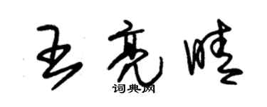 朱锡荣王亮晴草书个性签名怎么写