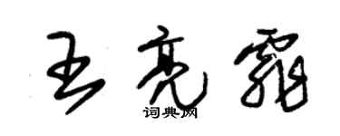 朱锡荣王亮霏草书个性签名怎么写