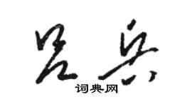 骆恒光吕兵草书个性签名怎么写