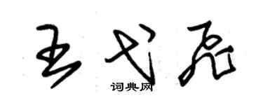 朱锡荣王弋飞草书个性签名怎么写