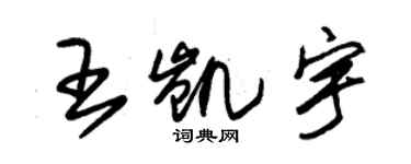 朱锡荣王凯宇草书个性签名怎么写