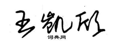 朱锡荣王凯欣草书个性签名怎么写