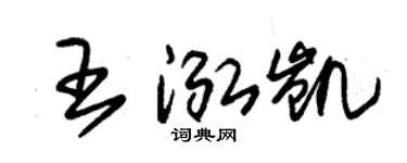 朱锡荣王泓凯草书个性签名怎么写