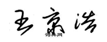 朱锡荣王京浩草书个性签名怎么写