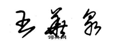 朱锡荣王华泉草书个性签名怎么写