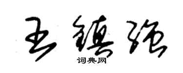 朱锡荣王镇强草书个性签名怎么写