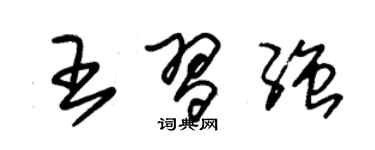 朱锡荣王习强草书个性签名怎么写