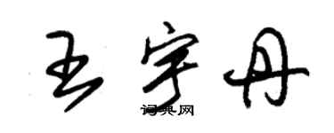 朱锡荣王宇丹草书个性签名怎么写
