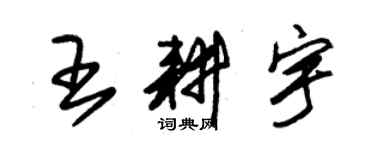 朱锡荣王耕宇草书个性签名怎么写