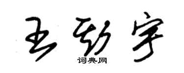 朱锡荣王斯宇草书个性签名怎么写