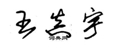 朱锡荣王真宇草书个性签名怎么写