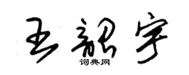 朱锡荣王韶宇草书个性签名怎么写