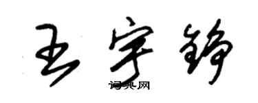 朱锡荣王宇铮草书个性签名怎么写
