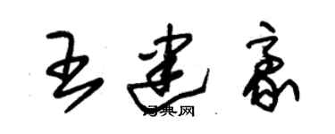 朱锡荣王建豪草书个性签名怎么写
