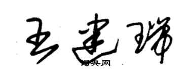 朱锡荣王建瑞草书个性签名怎么写