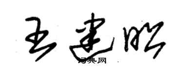 朱锡荣王建昭草书个性签名怎么写