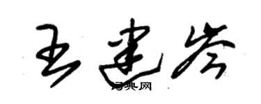 朱锡荣王建岑草书个性签名怎么写