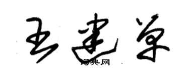 朱锡荣王建单草书个性签名怎么写