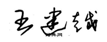 朱锡荣王建越草书个性签名怎么写