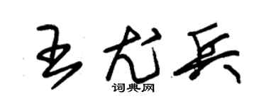 朱锡荣王尤兵草书个性签名怎么写