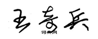 朱锡荣王奇兵草书个性签名怎么写