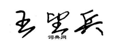 朱锡荣王望兵草书个性签名怎么写