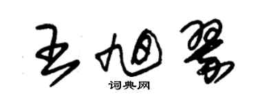朱锡荣王旭翠草书个性签名怎么写